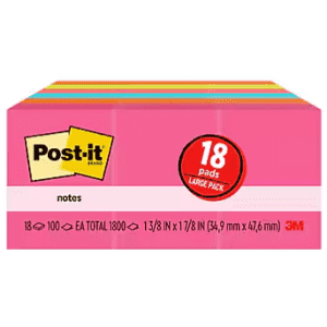 Post-it Sticky Notes Poptimistic Collection 18-Pack: $6