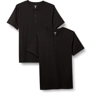 Amazon Essentials Men's Henley T-Shirt 2-Pack: $10.99