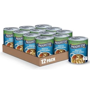 Progresso Reduced Sodium Roasted Chicken Noodle Soup 18.5-oz. Can 12-Pack: $14 via Sub. & Save