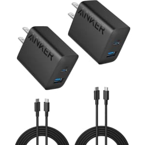 Anker 20W USB / USB-C Fast Wall Charger 2-Pack: $13