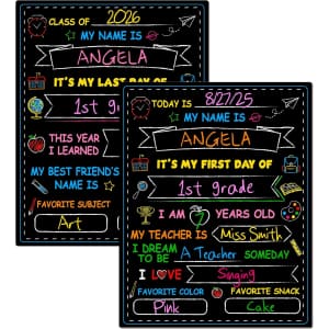First & Last Day of School Chalkboard: $4