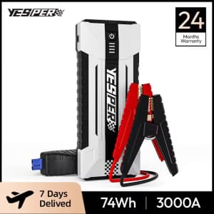 Yesper 3,000A Battery Jump Starter: $28 Yesper 3,000A Battery Jump Starter: $28