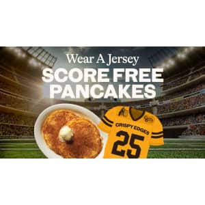 Cracker Barrel Side of Pancakes: Free w/ purchase when you wear a jersey