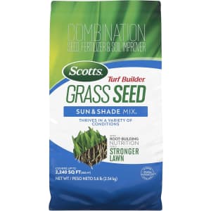 Scotts Turf Builder Grass Seed Sun & Shade Mix 5.6-lb. Bag: $24