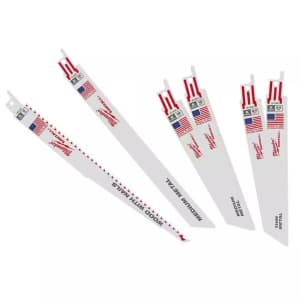 Milwaukee SAWZALL 6-Piece General Purpose Reciprocating Blade Set: $9.97