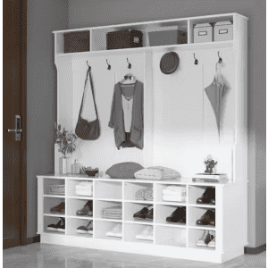 3-in-1 Hall Tree With 6-Metal Double Hooks: $227