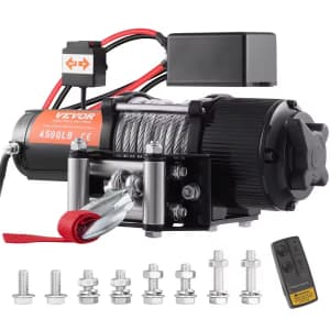 SucceBuy 4,500-lb. Electric Winch: $112.99
