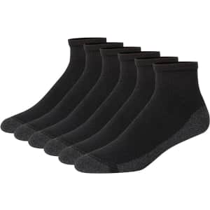 Hanes Men's Max Cushioned Ankle Socks 6-Pack: $6.59