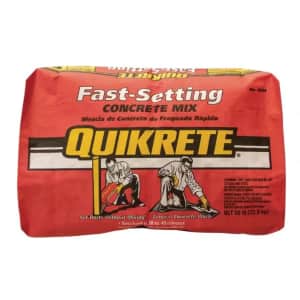 Quikrete 50 lb. Fast-Setting Concrete Mix: $6.91