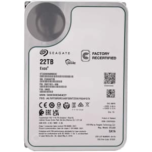 Certified Refurb Seagate Exos CMR 22TB 3.5" Internal Hard Drive: $257