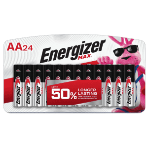 Energizer MAX AA Batteries 24-Pack: $14 via Subscribe & Save