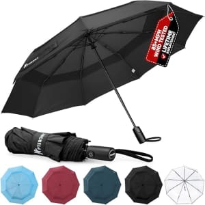 Pteromy Windproof Compact Travel Umbrella: $11.89