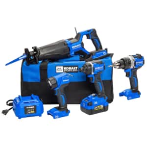 Kobalt 24-volt 4-Tool Power Tool Combo Kit: $249 w/ 2 FREE Power Tools