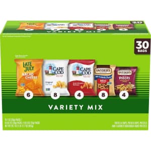 Snyder's of Hanover 30-Count Variety Pack: $13 via Sub & Save Snyder's of Hanover 30-Count Variety Pack: $13 via Sub & Save