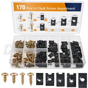 Car U-Clip and Screw 170pc Assortment Kit: $8