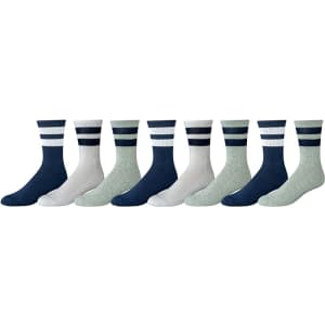 Amazon Essentials Men's Retro Stripe Crew Sock 8-Pair Pack: $7.58 Amazon Essentials Men's Retro Stripe Crew Sock 8-Pair Pack: $7.58