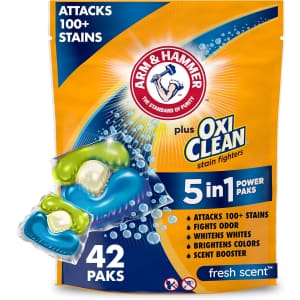 Arm & Hammer Plus OxiClean 5-in-1 Power Paks 42-Pack: $5.67 via Sub. & Save Arm & Hammer Plus OxiClean 5-in-1 Power Paks 42-Pack: $5.67 via Sub. & Save