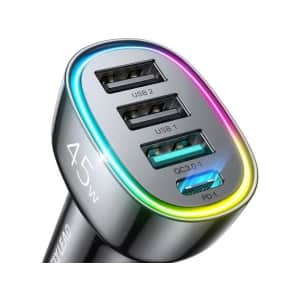 4-Port 45W USB / USB-C Car Charger 2-Pack: $17 4-Port 45W USB / USB-C Car Charger 2-Pack: $17