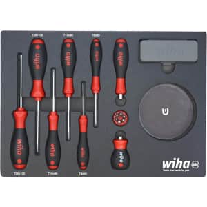 Wiha Tools Wiha 45-Piece Knife Maintenance Magnetic Workstation Tray Set: $82