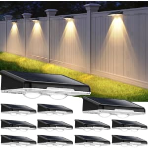 Brightever Solar Fence Lights 12-Pack: $29.99 Brightever Solar Fence Lights 12-Pack: $29.99