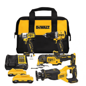 DeWalt 20V MAX Lithium-Ion Cordless 4-Tool Combo Kit: $449 + free tool or battery