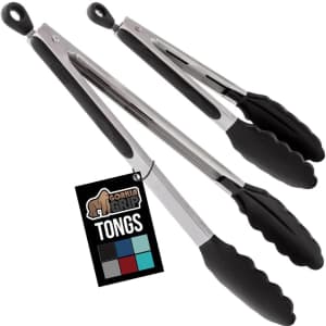 Gorilla Grip Kitchen Tongs 2-Pack: $7.98