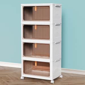 23-Quart 4-Tier Plastic Stackable Storage Bin Organizer: $29 23-Quart 4-Tier Plastic Stackable Storage Bin Organizer: $29