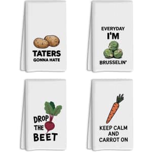 Funny Vegetable Themed Kitchen Towels Set: $7.49
