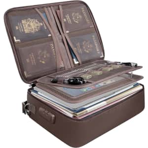 Baleine 15'' x 11'' Fireproof Document Box with Lock: $17.99