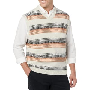 Amazon Essentials Men's 100% Lambs Wool Sweater Vest: $23.92