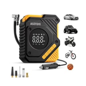 AstroAI Tire Inflator Air Compressor 12V DC: $12.99