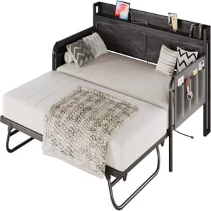 Twin Trundle Bed w/ USB Station: $124.79