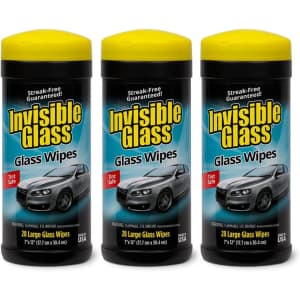 Invisible Glass Large Glass Cleaning Wipes 28ct 3-Pack: $11