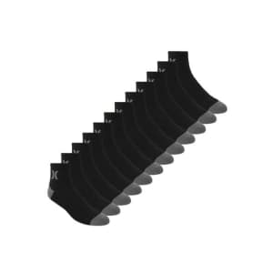 Hurley Men's Quarter Crew Socks 12-Pack: $17.99 Hurley Men's Quarter Crew Socks 12-Pack: $17.99