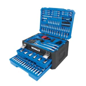 Kobalt 277-Piece SAE & Metric Polished Chrome Mechanics Tool Set w/ Hard Case: $99