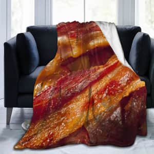 Bacon Flannel Throw: $4.99
