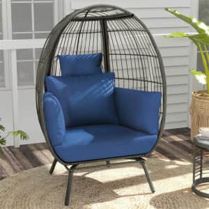 Oversized Egg Chair with Cushions: $161 Oversized Egg Chair with Cushions: $161
