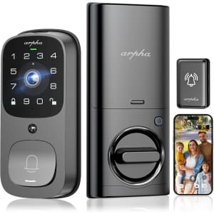 Arpha WiFi Smart Door Lock with 2K Camera: $99.99
