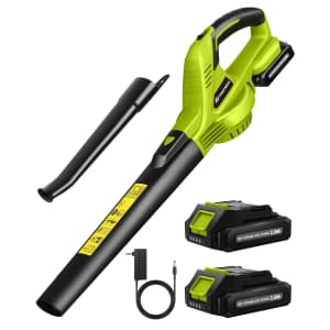 Firstness 20V Cordless Leaf Blower w/ 2 Batteries & Charger: $47.49