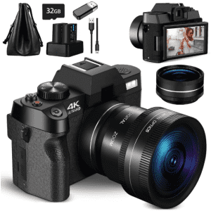 48MP 4K Digital Vlogging Camera w/ Wide Angle Lens and 16x Digital Zoom: $133 48MP 4K Digital Vlogging Camera w/ Wide Angle Lens and 16x Digital Zoom: $133