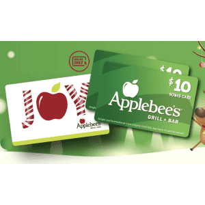 $70 in Applebee's Gift Cards ($50 gift card + 2 x $10): $50