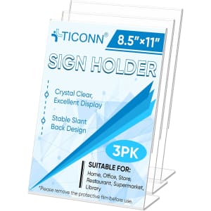 Ticonn Acrylic Sign Holders: From $9 Ticonn Acrylic Sign Holders: From $9