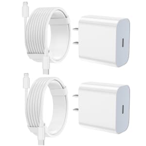 Fast Charge Type C Wall Charger with 6FT & 10FT Cables: $7.99 Fast Charge Type C Wall Charger with 6FT & 10FT Cables: $7.99
