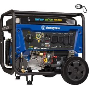 Westinghouse 12500 Peak Watt Tri-Fuel Home Backup Portable Generator: $862