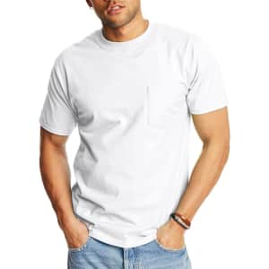 Hanes Men's Heavyweight Pocket T-Shirt: $4