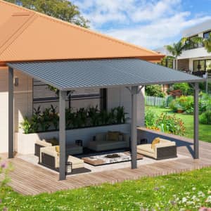 Hardtop Gazebo With Galvanized Steel Sloping Roof: $720