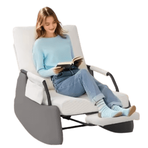 Modern Recliner Rocking Chair w/ Footrest: $107 Modern Recliner Rocking Chair w/ Footrest: $107