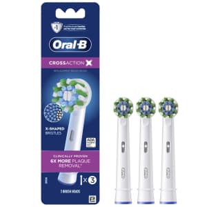 Oral-B CrossAction X Electric Toothbrush Replacement Brush Heads 3-Pack: $13 via Sub & Save