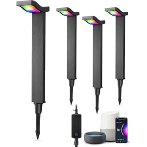 Edishine 350-Lumen Smart Landscape Path Lights 4-Pack: $39.99