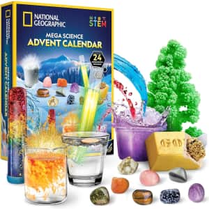 National Geographic Nat Geo Science Kit & Rock Collection Advent Calendar 2025: $23